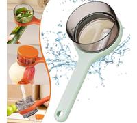 Pelapatate con lama bifacciale in acciaio inox e scatola portaoggetti, pelapatate verdure con contenitore di raccolta, pelapatate multifunzione per frutta e verdura con contenitore per utensili da