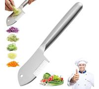 Pelapatate e affettaverdure in acciaio inox, multiuso, con lama di precisione, manico comodo e foro per appendere frutta, patate, carote (1 pezzo)