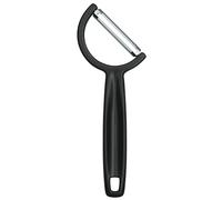 Victorinox Pelapatate Rho, Pelaverdure Universale, per Frutta e Verdura, Bordo Dritto Singolo, Extra Affilato, Swiss Made, Nero