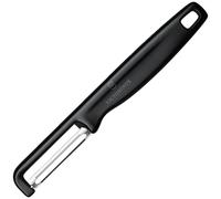 Victorinox Pelapatate Iota, Pelaverdure Universale, per Frutta e Verdura, Bordo Dritto, Doppio Taglio, Extra Affilato, Swiss Made, Nero