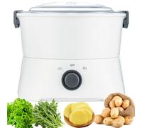 Pelapatate elettrico e centrifuga per insalata, pelapatate automatico per frutta e verdura con un solo pulsante, 85 W, pelatura e asciugatura rapida per patate, mele e pere