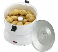 Pelapatate elettrico, pelapatate con contenitore, blocco di sicurezza rotante, capacità 1 kg, ideale per tagliare e affettare patate senza sforzo