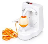 Pelapatate elettrico per frutta e verdura, macchina automatica per sbucciare arance, agrumi, mele e patate, lama in acciaio inossidabile (bianco)