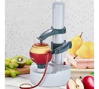 Pelapatate elettrico rotato, multifunzione, elettrico, pelapatate automatico, in acciaio inox, per frutta e verdura, per mele e patate, strumento per sbucciare la cucina in acciaio colore: bianco