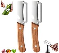 Pelapatate Multifunzionale per Cucina, premium con manico in legno e apribottiglie,Utensile per pelare a lama singola in acciaio inossidabile,Adatto per verdure o frutta che devono essere sbucciate