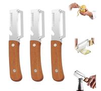 Pelapatate Multifunzione Professionale Con Lama In Acciaio Inox, Pela Patate E Verdure Per Sbuccia Mela, Gratta Squame Integrato E Apribottiglie, Set Utensili Cucina Ergonomico, 2Pc (3 Pcs(B))