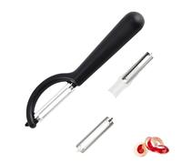 Pelapatate P per Tupper con 2 lame di ricambio, pelapatate per Tupperware, pelapatate per pelare asparagi, lama di ricambio in acciaio inox per pelare verdure, pelapatate