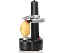 Pelapatate, Pelapatate elettrico Macchina per sbucciare la frutta automatica rotante, Pelapatate multifunzione in acciaio inossidabile per frutta e verdura,Black
