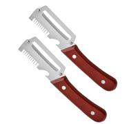 Pelapatate Per Frutta E Verdura,2 Pezzi Taglierini in Acciaio Inossidabile | Con Taglia Cipollotti Con Manico In Legno E Apribottiglie,per Domestica Cottura e Preparazione Cibo Insalata Cavolo Patata