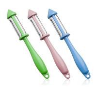 Pelapatate Professionale - Affettatrice Multiuso per Verdure e Frutta, Taglia Verdure Julienne e Spaghetti di Zucchine, Set di 3 Colori, 3 Rotanti Lame