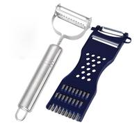 Pelapatate Professionale Pela Verdure Pelaverdure Acciaio Inossidabile Set Parrucchiere Vegetale Abbinato Funzione 2 in 1 Adatto per Frutta e Verdura