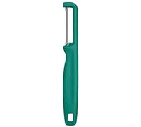 Victorinox Pelapatate Iota, Pelaverdure Universale, per Frutta e Verdura, Bordo Seghettato, Doppio Taglio, Extra Affilato, Swiss Made, Verde