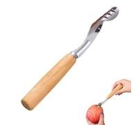 Pelapatate Snocciolatore Frutta, Manuale In Acciaio Inox Robusto, Manuale Multifunzione con Manico in Legno Antiscivolo per Pelare Frutta Preparare Insalate Spremere Succo In Scatola