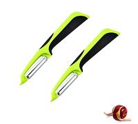 Pelapatate Verdur Pelapatate Pelaverdure Girevole Pelapatate di Frutta con Impugnatura Ergonomica Antiscivolo e Lama Affilata Facile Sbucciare e Pulire per Sbucciare Carote e Tutti i Tipi di Verdura