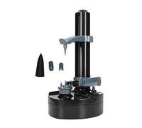 Pelapatore elettrico verticale, pelapatore automatico rotante per verdure e frutta con lama regolabile e doppia lama per patate, carote, mele in (Nera)