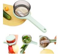 Pelapina con pelapista a doppia faccia a doppia faccia del contenitore con scatola di stoccaggio multifunzionale verdura di peeling strumento liscio peeling liscio (verde)