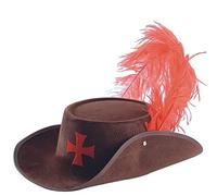 PELATELLI CAPPELLO D'ARTAGNAN MARRONE con PIUMA STRUZZO