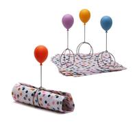 Peleg Design Balloonapkins portatovaglioli - perfetti per la decorazione della tavola da pranzo - anello per tovaglioli pasquali, decorazioni per feste di compleanno, portatovaglioli durante i pasti o