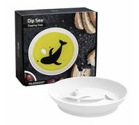 PELEG DESIGN Dip Sea Piattino per Salse Balena - Porta Olio e Aceto Balsamico, Ciotola per Soia e Aperitivi, Design Creativo e Originale, Lavabile in Lavastoviglie, Bianco