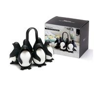 PELEG DESIGN Egguins - 3-in-1 Cuoci Uova, Porta Uova e Dispenser - Porta Uova da Frigo a Forma di Pinguino per 6 Uova Sode o Alla Coque (Egguins)