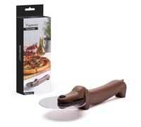 Peleg Design Puperoni Carino Rotella Tagliapizza - Rotella tagliapizza a forma di cane in plastica con lama in acciaio inox e manico in plastica resistente, gadget divertente da cucina