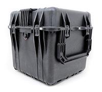 PELI 0340 Cassa da trasporto a forma di cubo, IP67 Impermeabile, Capacità di 96L, Prodotto in USA, Con Inserto divisorio imbottito, Colore Nero