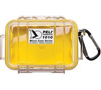 PELI 1010 Small Protective Box per componenti Sensibili, Grado di Protezione IP67, Capacità di 0,3L, Prodotto in USA, Trasparente/Giallo