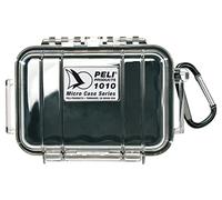 PELI 1010 Valigetta piccola protettiva per accessori, IP67 Impermeabile e a prova di polvere, Capacità di 0,3L, Prodotto in USA, Colore Trasparente/Nero
