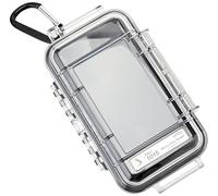 PELI 1015 Extreme Micro Case per la protezione di piccoli dispositivi all'aperto o sportivi, IP67 Impermeabile, Capacità di 0,3L, Prodotto in USA, Colore Trasparente/Nero