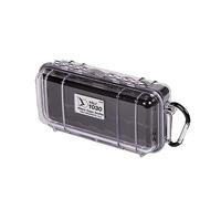 PELI 1030 Piccoli dispositivi elettronici per valigette da viaggio, IP67 Impermeabile e a Prova di Polvere, Capacità di 0,6L, Prodotto in USA, Colore Trasparente/Nero