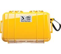 Peli 1040 Micro Case, Custodia protettiva a tenuta stagna di piccole dimensioni, Grado di protezione IP67, Capacità di 0,7L, Prodotto in USA, Colore Giallo/Nero