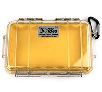 PELI 1040 Micro Case, Custodia protettiva per telefoni cellulari e piccoli apparecchi, IP67 Impermeabile, Capacità di 0,7L, Prodotto in USA, Colore Trasparente/Giallo