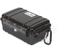 PELI 1050 Micro Case, Custodia protettiva per piccoli oggetti, IP67 Impermeabile, Capacità di 1L, Prodotto in USA, Colore Nero/Nero