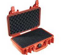 Peli 1170 Valigia protettiva rigida, IP67 Impermeabile, Capacità di 3L, Prodotto in USA, Con inserto in schiuma personalizzabile, Colore Arancione