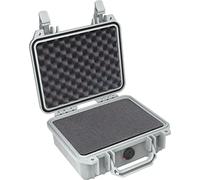 PELI 1200 Valigia per Telecamere professionali a Tenuta Stagna, IP67 Impermeabile all'acqua e alla Polvere, Capacità di 4L, Prodotto in USA, Con inserto in Schiuma Personalizzabile, Colore Grigio