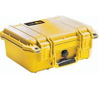 PELI 1400 Valigia Protettiva in Polipropilene per Apparecchiature Fotografiche e Video, IP67 Impermeabile, Capacità di 9L, Prodotto in Germania, Senza Schiuma, Colore Giallo