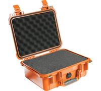 PELI 1400 Valigia Rigida Antiurto per Telecamera, IP67 Impermeabile e a Prova di Polvere, Capacità di 9L, Prodotto in Germania, Con Inserto in Schiuma Personalizzabile, Colore Arancione