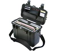 PELI 1430 Top Loader Case con divisori per ufficio mobile, IP67 Impermeabile e a prova di polvere, Capacità di 15L, Prodotto in USA, Colore Nero,