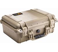 PELI 1450 Valigia di Protezione a Tenuta Stagna per Dispositivi Elettronici, Grado di Protezione IP67, Capacità di 15L, Prodotto in Germania, Senza Schiuma, Color Sabbia