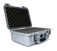 PELI 1450 Valigia Protettiva Resistente agli Urti, IP67 Impermeabile e a Prova di Polvere, Capacità di 15L, Prodotto in Germania, Con inserto in Schiuma Personalizzabile, Colore Grigio