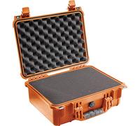 PELI 1450 Valigia Rigida Antiurto per Apparecchiature Fragili, IP67 Impermeabile e a Prova di Polvere, Capacità di 15L, Prodotto in Germania, Con inserto in Schiuma Personalizzabile, Colore Arancione