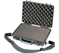 Peli 1470 Valigia per computer portatile antiurto, IP67 Impermeabile e a prova di polvere, Capacità di 11L, Prodotto in USA, Con Inserto in schiuma personalizzabile, Colore Nero