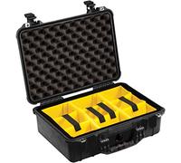 PELI 1500 Valigia protettiva antiurto per esterni, IP67 Impermeabile e a prova di polvere, Capacità di 19L, Prodotto in Germania, Con inserto divisorio imbottito, Colore Nero