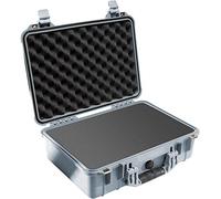 PELI 1500 Valigia resistente agli urti per apparecchiature fragili, IP67 Impermeabile e a prova di polvere, Capacità di 19L, Prodotto in Germania, Con Inserto in schiuma personalizzabile, Color Grigio