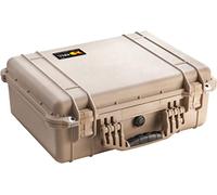 PELI 1520 Valigia per telecamere di protezione per impieghi gravosi, IP67 Impermeabile e a prova di polvere, Capacità di 24L, Prodotto in Germania, Senza schiuma, Color sabbia
