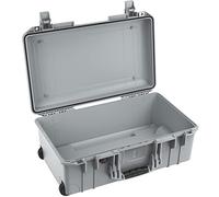 PELI 1535 Air Valiglia Leggera con Ruote per Attrezzatura Fotografica, Impermeabile e resistente alla polvere, 27L di Capacità, Fabbricato in USA, Senza Schiuma, Colore: Grigio