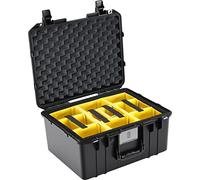 PELI 1557 Air Valigia Protettiva Leggera per Drone e Attrezzatura Fotografica, Impermeabile e resistente alla polvere, 36L di Capacità, Fabbricato in USA, Con divisori imbottiti, Colore: Nero