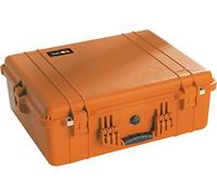 PELI 1600 Valigia antiurto per droni e telecamere Pro, IP67 Impermeabile e a prova di polvere, Capacità di 46L, Prodotto in Germania, Senza schiuma, Colore Arancione