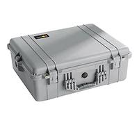 PELI 1600 Valigia per il trasporto resistente agli urti, IP67 Impermeabile e a prova di polvere, Capacità di 46L, Prodotto in Germania, Senza schiuma, Colore Grigio