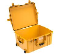 PELI 1607 Air Trolley Protettivo Leggero con Ruote e Maniglia Retrattile per Drone e Attrezzatura Fotografica, Impermeabile e anti polvere, 63L di Capacità, Fabbricato in USA, Senza Schiuma, Giallo